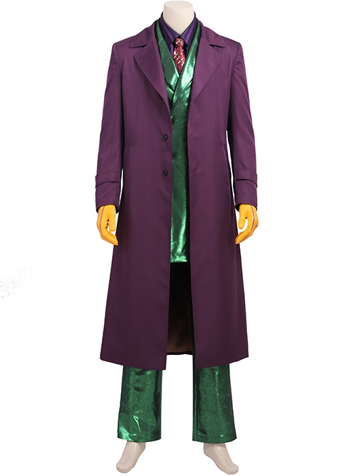 Gotham Season 5 The Joker Purple Coat Green Suit Halloween Cosplay Costume Green Trousers