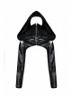 Punk Black PU Leather Zipper Masked Hooded Long Sleeve Shoulder Cape