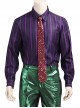 Gotham Season 5 The Joker Purple Coat Green Suit Halloween Cosplay Costume Purple Striped Shirt