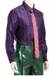 Gotham Season 5 The Joker Purple Coat Green Suit Halloween Cosplay Costume Purple Striped Shirt