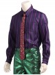 Gotham Season 5 The Joker Purple Coat Green Suit Halloween Cosplay Costume Purple Striped Shirt