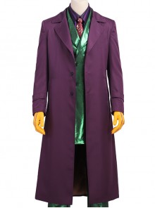 Gotham Season 5 The Joker Purple Coat Green Suit Halloween Cosplay Costume Purple Windbreaker