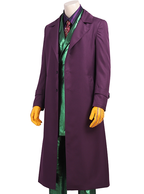 Gotham Season 5 The Joker Purple Coat Green Suit Halloween Cosplay Costume Purple Windbreaker