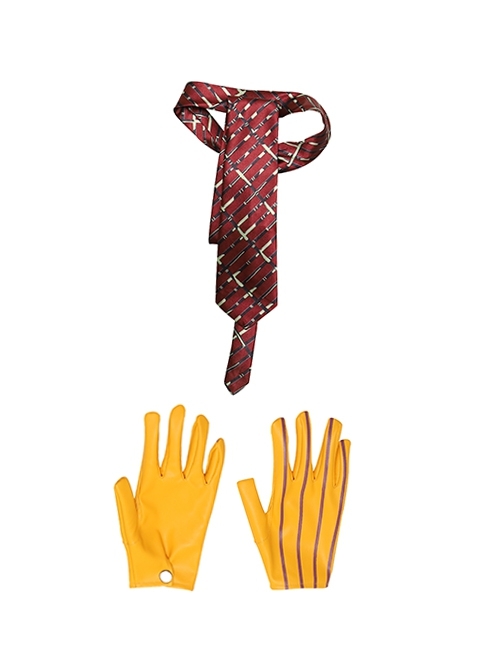 Gotham Season 5 The Joker Purple Coat Green Suit Halloween Cosplay Accessories Gloves And Tie