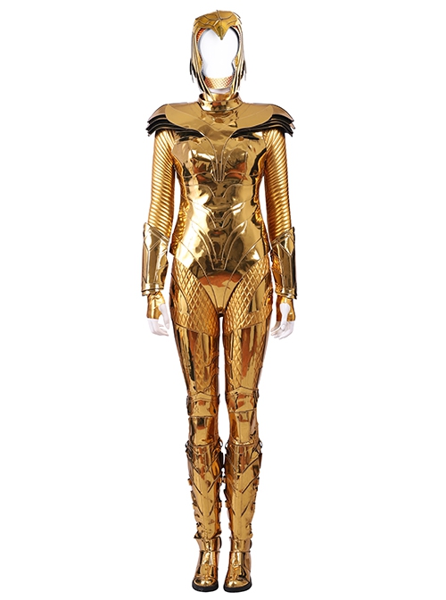 Wonder Woman 1984 Wonder Woman Diana Prince Golden Battle Suit Halloween Cosplay Costume Golden Bodysuit