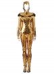 Wonder Woman 1984 Wonder Woman Diana Prince Golden Battle Suit Halloween Cosplay Costume Golden Bodysuit