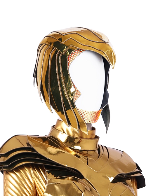 Wonder Woman 1984 Wonder Woman Diana Prince Golden Battle Suit Halloween Cosplay Accessories Golden Helmet
