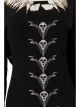 Maleficent Skeleton Embroidered Black Long Dress Halloween Cosplay Costume Black Dress