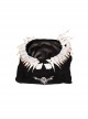 Maleficent Skeleton Embroidered Black Long Dress Halloween Cosplay Costume Black Dress