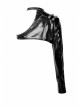 Punk Shining PU Leather One Shoulder Rivet Decoration Long Sleeve Halter Cape