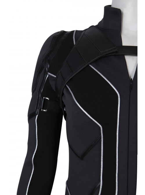 Black Widow Natasha Romanoff Black Battle Suit Halloween Cosplay Costume Black Bodysuit