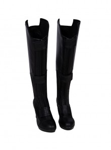 Black Widow Natasha Romanoff Black Battle Suit Halloween Cosplay Accessories Black Boots