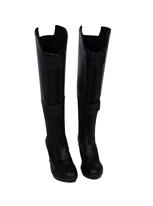 Black Widow Natasha Romanoff Black Battle Suit Halloween Cosplay Accessories Black Boots