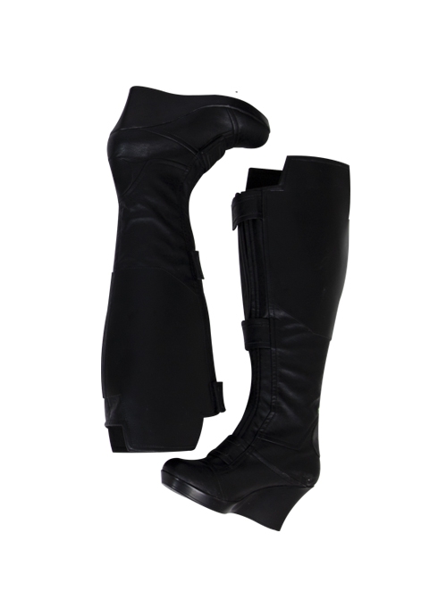 Black Widow Natasha Romanoff Black Battle Suit Halloween Cosplay Accessories Black Boots