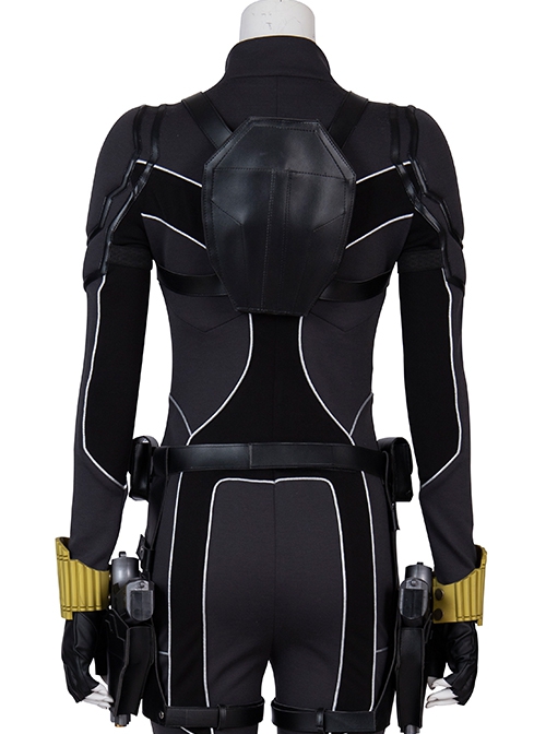 Black Widow Natasha Romanoff Black Battle Suit Halloween Cosplay Accessories Black Knapsack Components