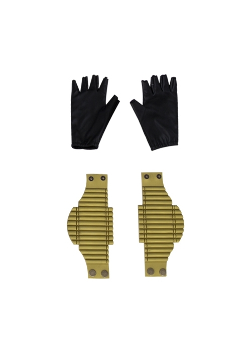 Black Widow Natasha Romanoff Black Battle Suit Halloween Cosplay Accessories Wrist Guards And Gloves