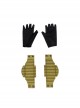 Black Widow Natasha Romanoff Black Battle Suit Halloween Cosplay Accessories Wrist Guards And Gloves