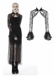 Gothic Cheongsam Collar Black Embroidered Lace Long Sleeve Sexy Shoulder Cape
