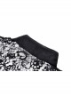 Gothic Cheongsam Collar Black Embroidered Lace Long Sleeve Sexy Shoulder Cape