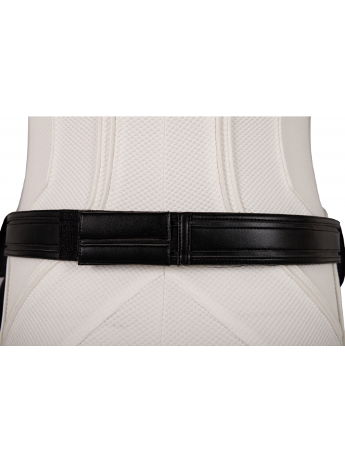 Black Widow Natasha Romanoff White Battle Suit Halloween Cosplay Accessories Black Belt And Back Strap Components