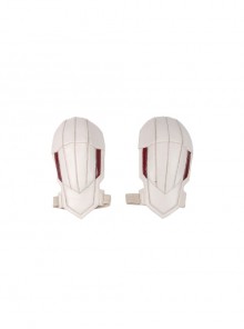 Black Widow Natasha Romanoff White Battle Suit Halloween Cosplay Accessories White Shoulder Guards