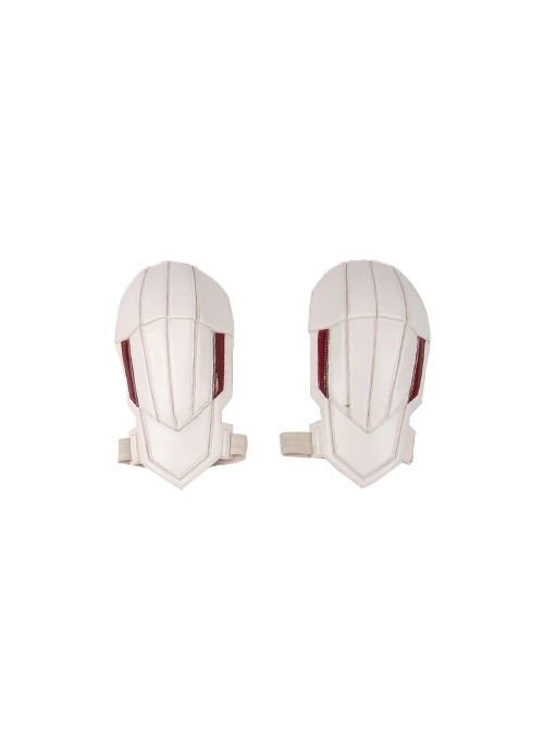 Black Widow Natasha Romanoff White Battle Suit Halloween Cosplay Accessories White Shoulder Guards