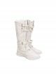 Black Widow Natasha Romanoff White Battle Suit Halloween Cosplay Accessories White Boots