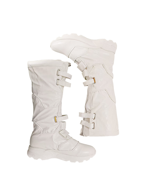 Black Widow Natasha Romanoff White Battle Suit Halloween Cosplay Accessories White Boots