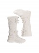 Black Widow Natasha Romanoff White Battle Suit Halloween Cosplay Accessories White Boots