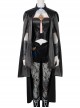 Game Fire Emblem Three Houses Female Leading Role Byleth Black Battle Suit Halloween Cosplay Costume Black Cloak