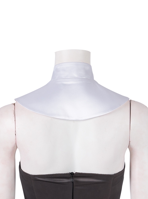 Game Fire Emblem Three Houses Female Leading Role Byleth Black Battle Suit Halloween Cosplay Accessories White Collar