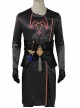 Game Fire Emblem Three Houses Male Leading Role Byleth Black Battle Suit Halloween Cosplay Costume Black Top