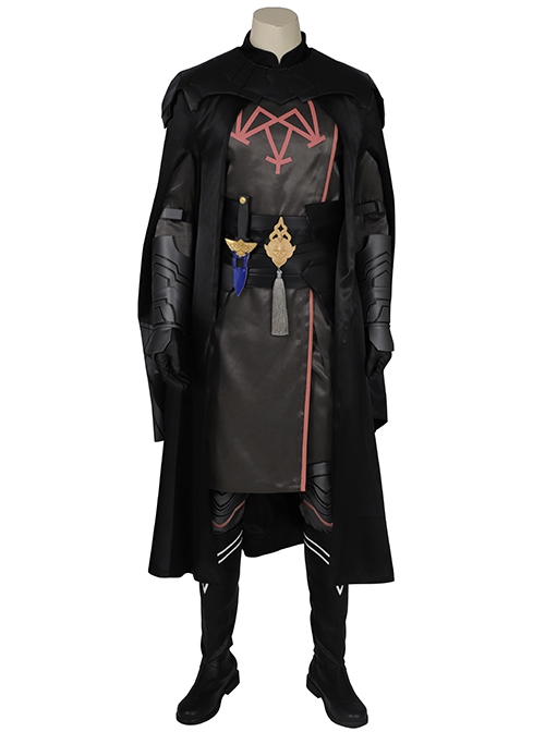 Game Fire Emblem Three Houses Male Leading Role Byleth Black Battle Suit Halloween Cosplay Costume Black Trousers