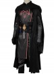 Game Fire Emblem Three Houses Male Leading Role Byleth Black Battle Suit Halloween Cosplay Costume Black Cloak