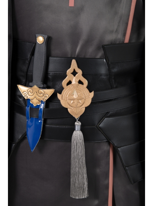 Game Fire Emblem Three Houses Male Leading Role Byleth Black Battle Suit Halloween Cosplay Accessories Girdle And Waistband