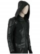 Arrow Season 8 Green Arrow Oliver Queen Battle Suit Halloween Cosplay Costume Green Hooded Top