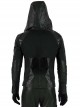 Arrow Season 8 Green Arrow Oliver Queen Battle Suit Halloween Cosplay Costume Green Hooded Top