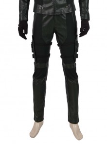 Arrow Season 8 Green Arrow Oliver Queen Battle Suit Halloween Cosplay Costume Black Trousers