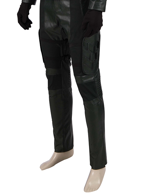 Arrow Season 8 Green Arrow Oliver Queen Battle Suit Halloween Cosplay Costume Green Trousers