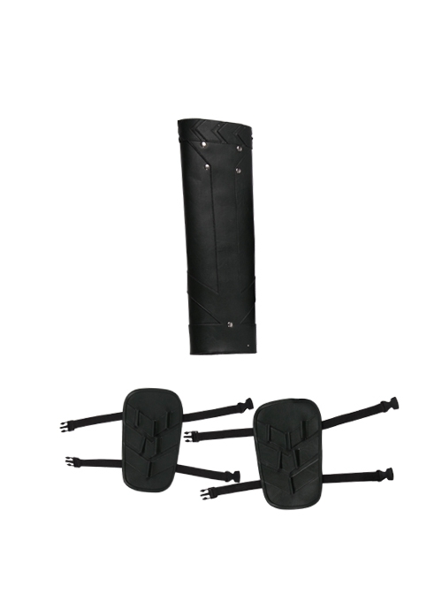 Arrow Season 8 Green Arrow Oliver Queen Battle Suit Halloween Cosplay Accessories Leg Guards And Quiver