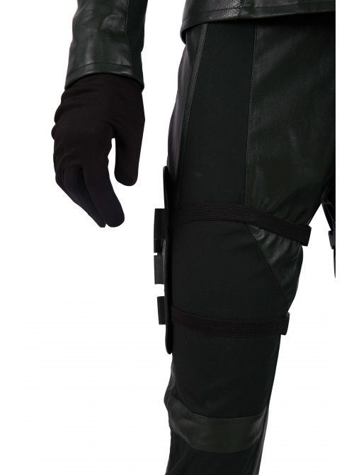 Arrow Season 8 Green Arrow Oliver Queen Battle Suit Halloween Cosplay Accessories Leg Guards And Quiver