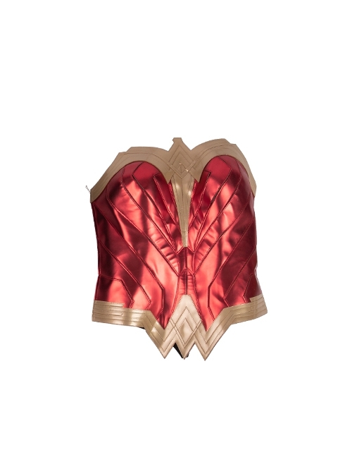 Wonder Woman 1984 Diana Prince Black Cloak Suit Halloween Cosplay Costume Red Top