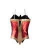 Wonder Woman 1984 Diana Prince Black Cloak Suit Halloween Cosplay Costume Red Top