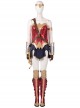 Wonder Woman 1984 Diana Prince Black Cloak Suit Halloween Cosplay Costume Red Top