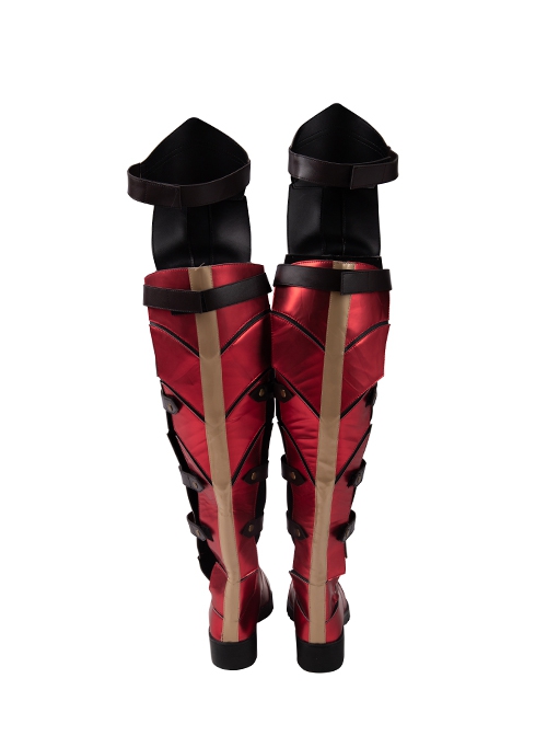 Wonder Woman 1984 Diana Prince Black Cloak Suit Halloween Cosplay Accessories Red-Golden Boots