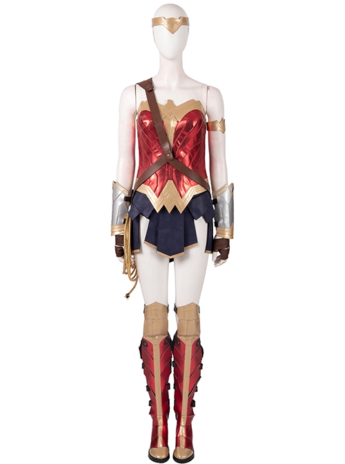 Wonder Woman 1984 Diana Prince Black Cloak Suit Halloween Cosplay Accessories Belt Components With Rope
