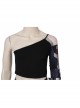 Game Cyberpunk 2077 Johnny Silverhand Keanu Reeves Halloween Cosplay Costume Printed Top With Wrist Guard