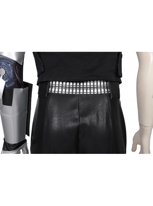 Game Cyberpunk 2077 Johnny Silverhand Keanu Reeves Halloween Cosplay Costume Black Leather Trousers