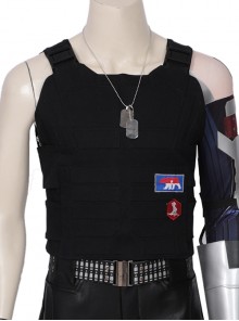 Game Cyberpunk 2077 Johnny Silverhand Keanu Reeves Halloween Cosplay Costume Black Vest