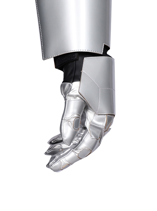 Game Cyberpunk 2077 Johnny Silverhand Keanu Reeves Halloween Cosplay Accessories Silver Glove